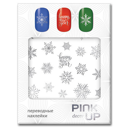 

Наклейки для ногтей переводные PINK UP DECOR NEW YEAR тон 604