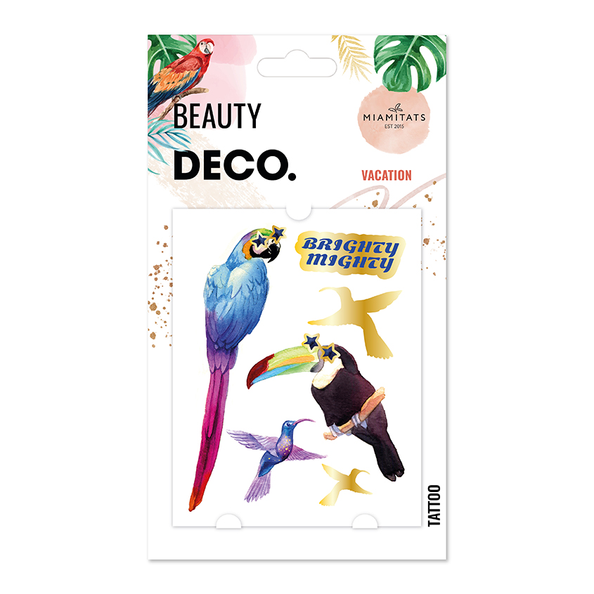 Татуировка для тела `DECO.` WATERCOLOR STORY by Miami tattoos переводная (Brighty mighty)