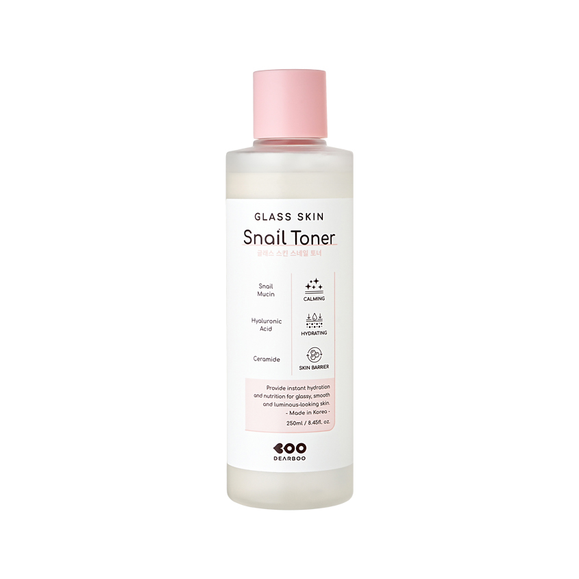 Тонер для лица DEARBOO GLASS SKIN с муцином улитки 250 мл