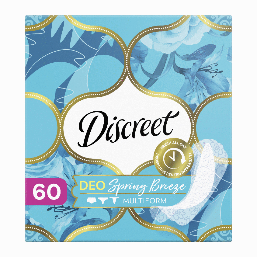 цена Прокладки ежедневные DISCREET DEO Spring breeze 60 шт