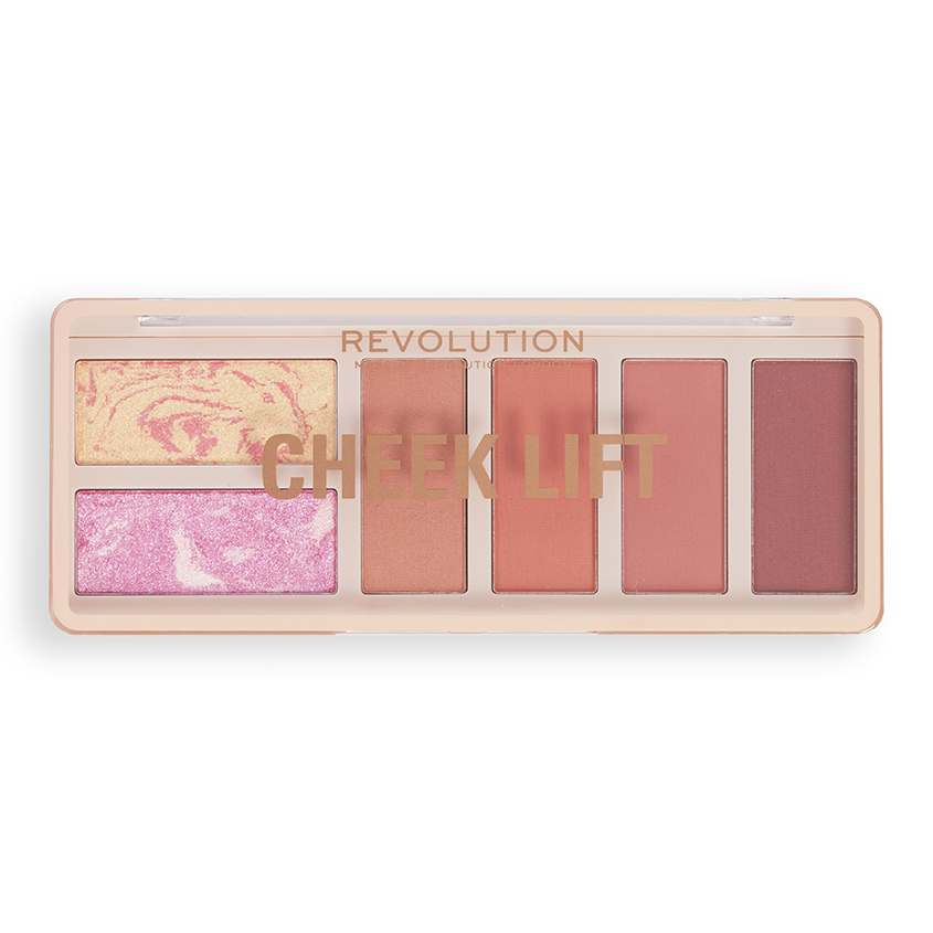 хайлайтер cheek lift paleta de iluminadores y coloretes revolution coral dreaming Палетка для макияжа лица REVOLUTION CHEEK LIFT Румяна+хайлайтеры тон Coral Dreaming