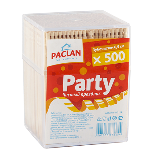 

Зубочистки PACLAN 500 шт