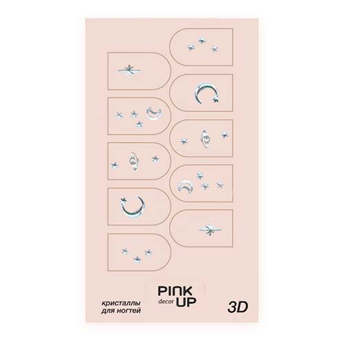 

Кристаллы для ногтей PINK UP DECOR 3D переводные тон 795