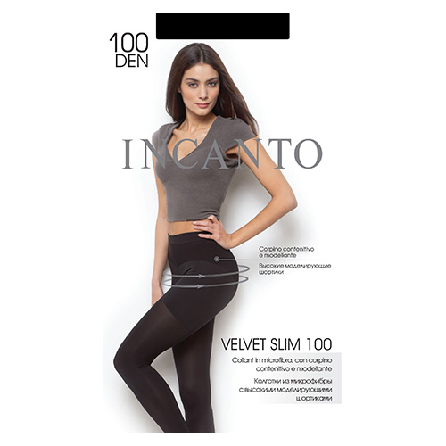 

Колготки женские INCANTO VELVET SLIM 100 den Nero р-р 3