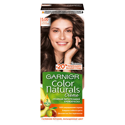 

Краска для волос GARNIER COLOR NATURALS тон 5.0 Глубокий каштан