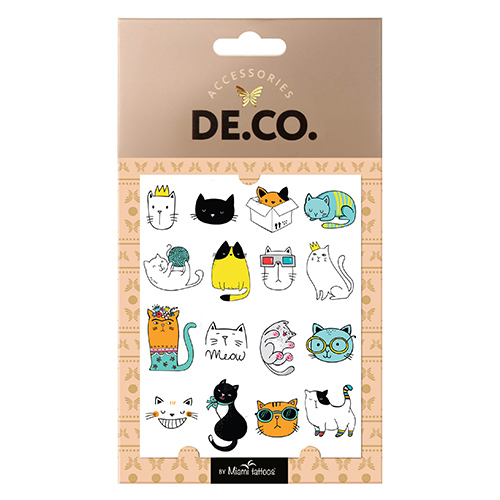 

Татуировка для тела DE.CO. MINI ME by Miami tattoos переводная Cats band
