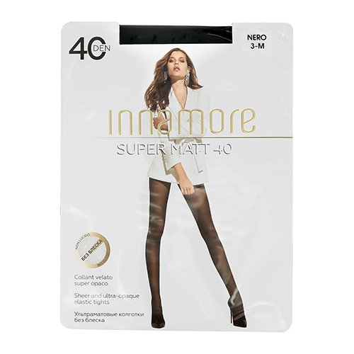 

Колготки женские INNAMORE SUPER MATT 40 den тон Nero р-р 3