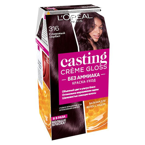 

Крем-краска для волос LOREAL CASTING CREME GLOSS тон 316 Сливовый сорбет