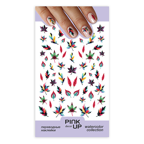 

Наклейки для ногтей PINK UP DECOR WATERCOLOR переводные тон 672