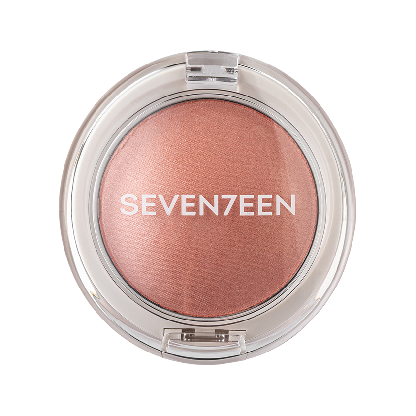 Румяна для лица SEVENTEEN PEARL BRUSH POWDER компактные перламутровые тон 6 Абрикосовый