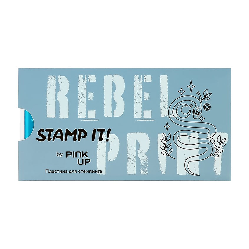 трафарет для дизайна ногтей pink up пластина для стемпинга stamp it flowers print PINK UP Пластина для стемпинга PINK UP STAMP IT! REBEL PRINT