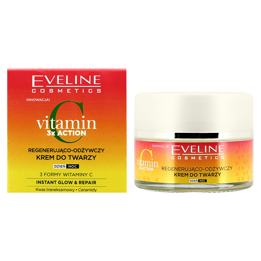 

Крем для лица EVELINE VITAMIN C восстанавливающий питательный 50 мл
