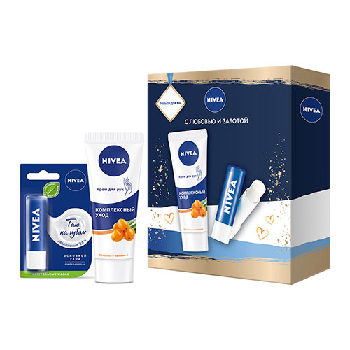 

Набор подарочный NIVEA бальзам для губ, крем для рук 75 мл