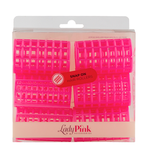 Бигуди с зажимом LADY PINK BASIC PROFESSIONAL D 42 розовые 6 шт