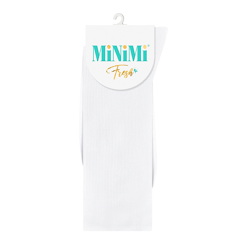 Носки женские `MINIMI` MINI FRESH высокая резинка Bianco 39-41