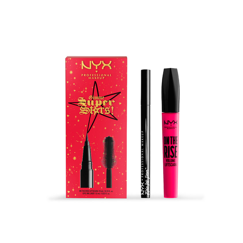 

Набор для макияжа глаз NYX PROFESSIONAL MAKEUP GIMME SUPER STARS! тушь для ресниц черная, подводка-лайнер для глаз