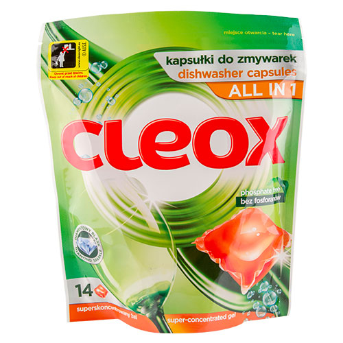 

Капсулы для посудомоечных машин CLEOX Все в 1 14x280 г