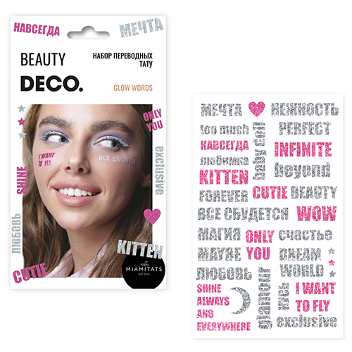 

Набор татуировок для тела DECO. by Miami tattoos Glow words