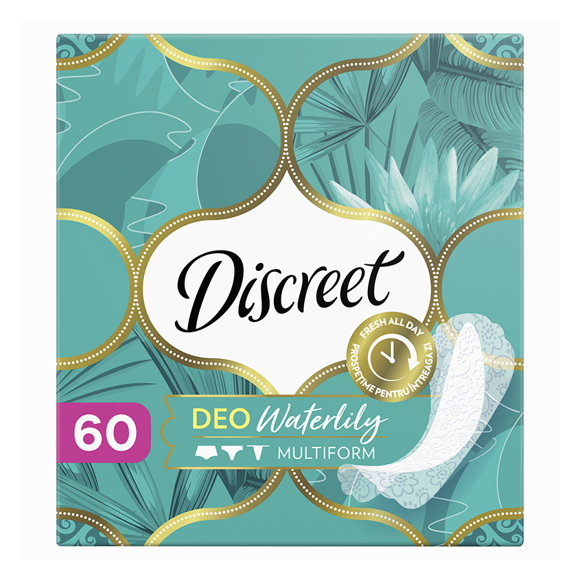 Прокладки ежедневные DISCREET DEO Waterlily 60 шт прокладки ежедневные discreet zoneplus водная лилия 52 шт