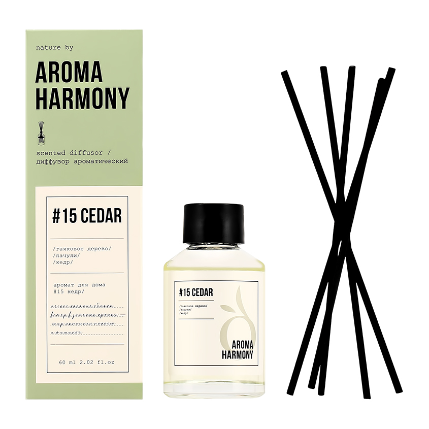 Интерьерные духи AROMA HARMONY #15 Cedar 60 мл aroma harmony интерьерные духи aroma harmony herbal 50 мл