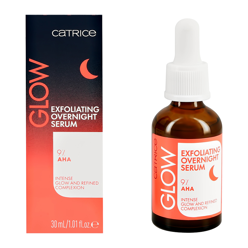 CATRICE Сыворотка для лица CATRICE GLOW EXFOLIATING OVERNIGHT SERUM отшелушивающая