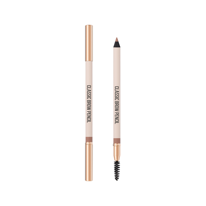 Карандаш для бровей STELLARY CLASSIC BROW PENCIL с щеточкой тон 02 Light brown