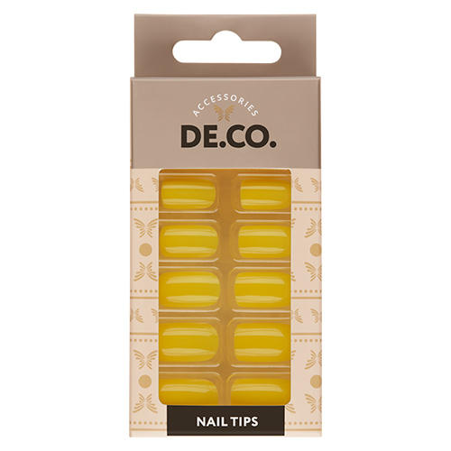 

Набор накладных ногтей DE.CO. NEON yellow 24 шт+ клеевые стикеры 24 шт