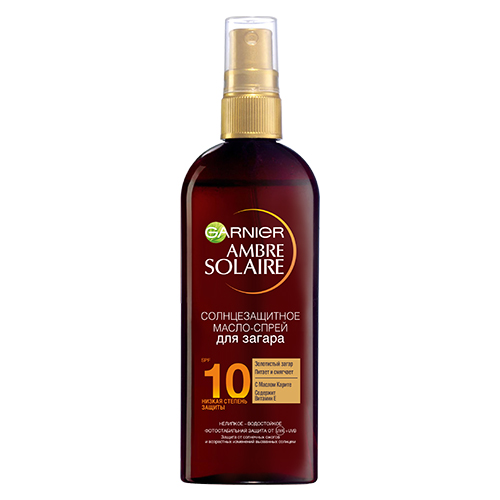 

Солнцезащитное масло-спрей для загара GARNIER AMBRE SOLAIRE SPF 10 150 мл