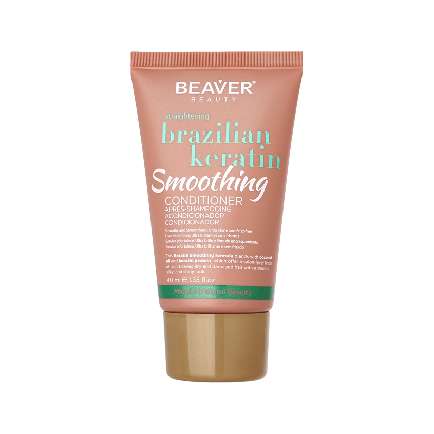 Кондиционер для волос BEAVER BRAZILIAN KERATIN с кератином для эластичности волос 40 мл