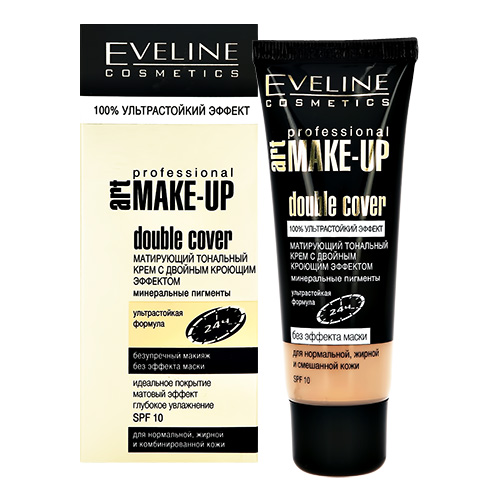 

Крем тональный для лица EVELINE ART PROFESSIONAL MAKE-UP матирующий тон натуральный