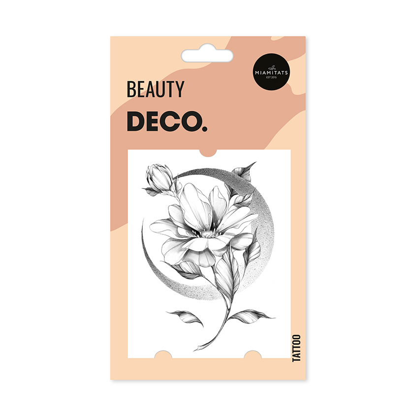 Татуировка для тела DECO. by Miami tattoos переводная Moon flower набор татуировок переводных тачки 2 110х200