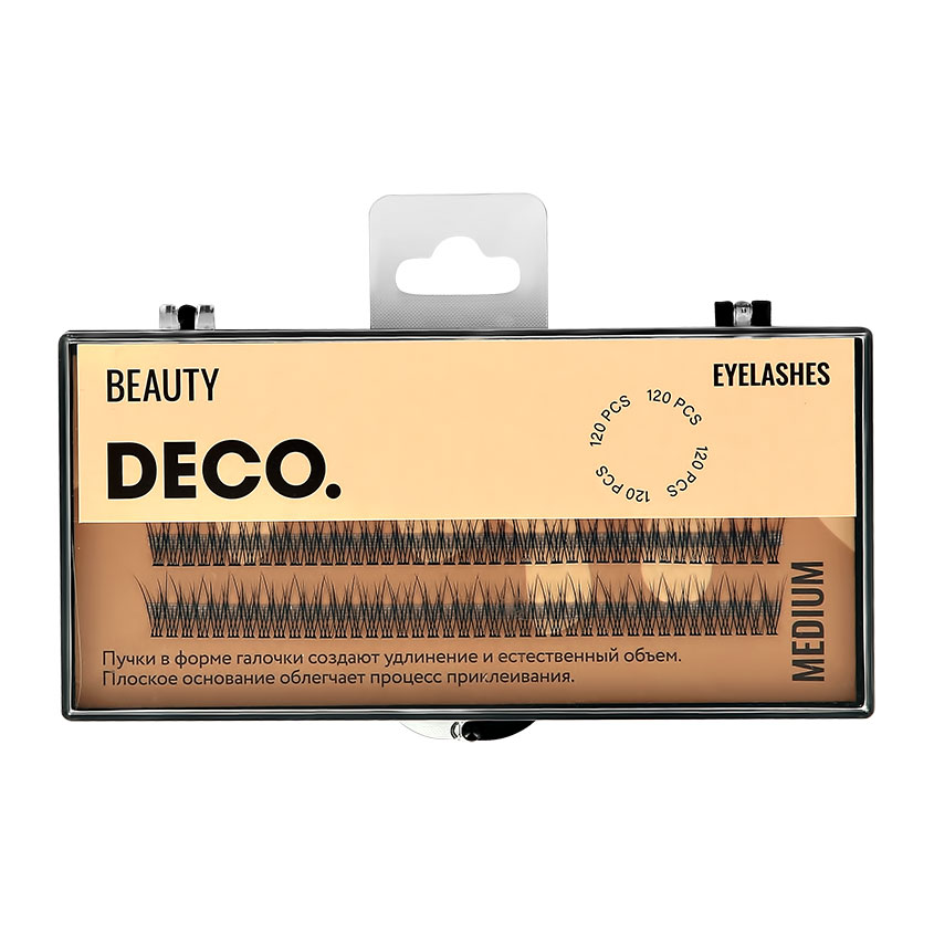 DECO. Пучки ресниц DECO. с плоским основанием в форме галочки medium 120 шт