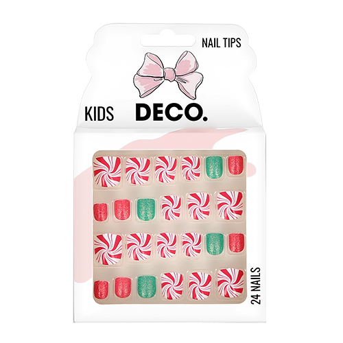 

Набор детских накладных ногтей DECO. KIDS самоклеящиеся candy 24 шт