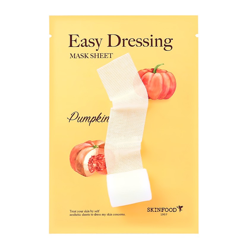 SKINFOOD Маска для лица SKINFOOD EASY DRESSING с экстрактом тыквы тонизирующая 28 г skinfood маска для лица skinfood easy dressing с экстрактом инжира очищающая 37 г