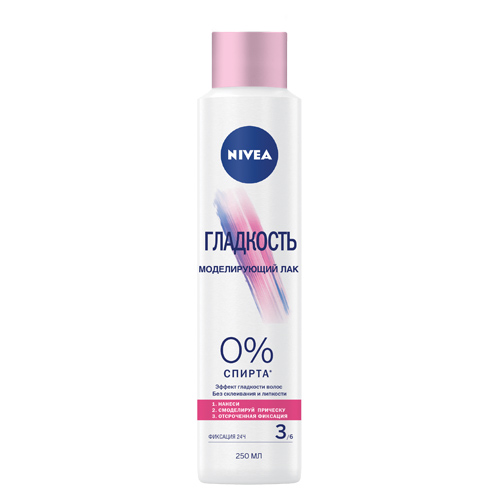 

Лак для волос NIVEA ГЛАДКОСТЬ Моделирующий 0% спирта 250 мл