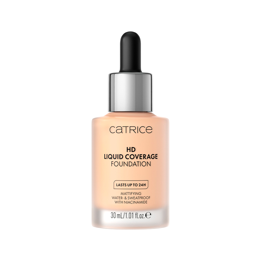 Основа тональная для лица CATRICE HD LIQUID COVERAGE тон 002 porcelain beige фарфоровый бежевый
