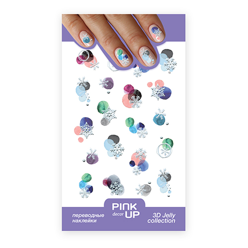 

Наклейки для ногтей PINK UP DECOR 3D JELLY переводные тон 822