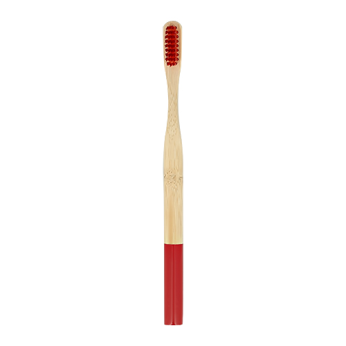 Щетка зубная `ACECO` бамбуковая красная (мягкая)