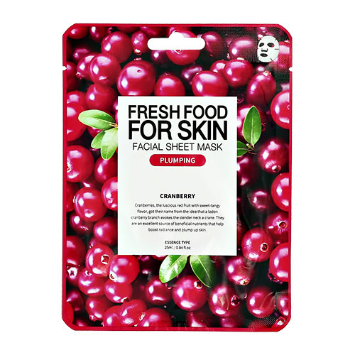 

Маска для лица FRESH FOOD с экстрактом клюквы выравнивающая тон кожи 25 мл