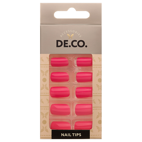

Набор накладных ногтей DE.CO. bright pink 24 шт + клеевые стикеры 24 шт