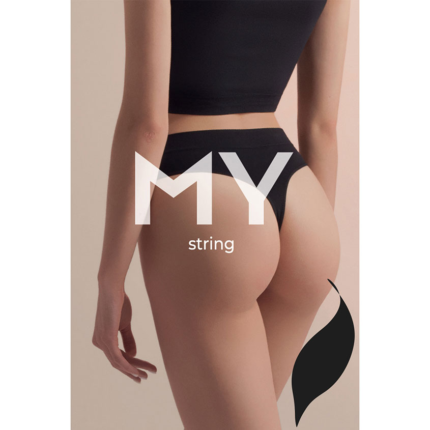 

Трусы женские MIREY MY стринги из микрофибры черный, 44/46 S/M