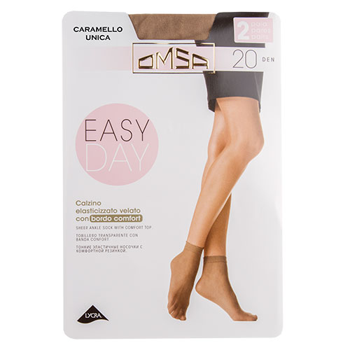 OMSA Носки женские OMSA CALZINO EASY DAY 20 den Caramello 2 пары