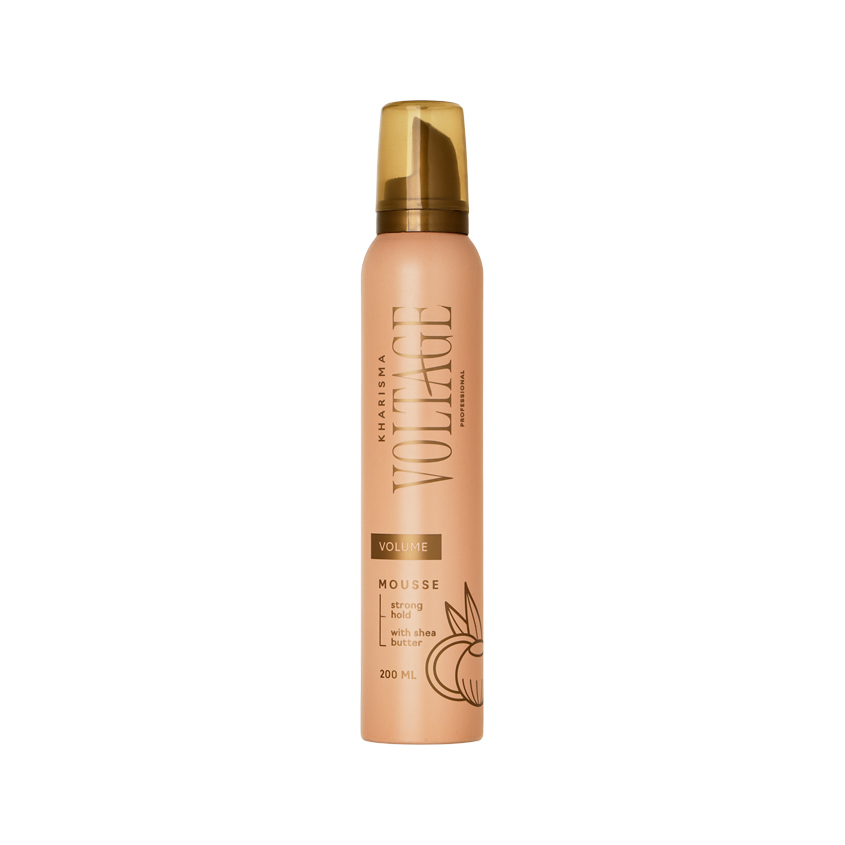Мусс для волос KHARISMA VOLTAGE CASHMERE объем и сильная фиксация с маслом ши 200 мл