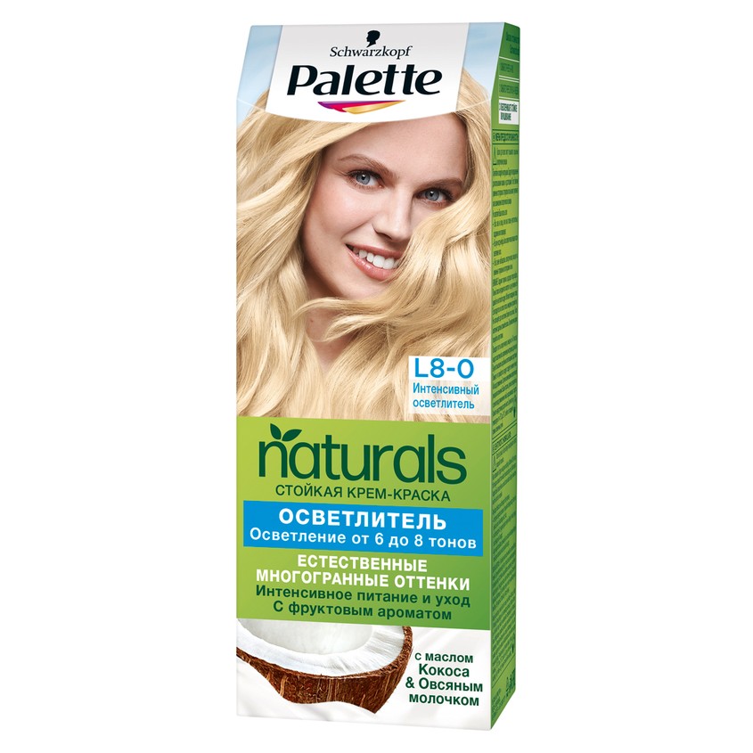 

Крем-краска для волос PALETTE ФИТОЛИНИЯ/NATURALS тон L8-0 Интенсивный осветлитель 50 мл