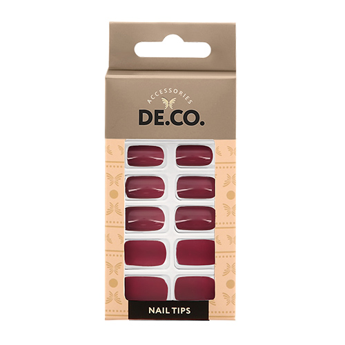 

Набор накладных ногтей DECO. VELOUR cherry red 24 шт+ клеевые стикеры 24 шт