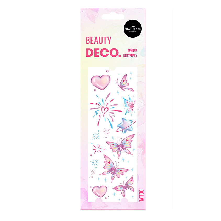 Набор переводных татуировок для тела DECO. FAIRYCORE by Miami Tattoos переводная tender butterfly
