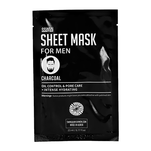 

Маска для лица SSANAI FOR MEN мужская с древесным углем увлажняющая и матирующая 23 мл