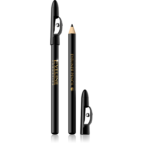 Карандаш для глаз EVELINE EYELINER PENCIL с точилкой тон черный