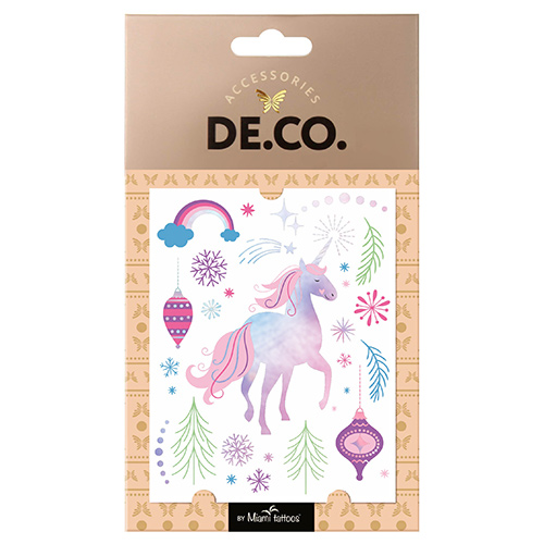 

Татуировка для тела DE.CO. CELEBRATION by Miami tattoos переводная Snowy Unicorn