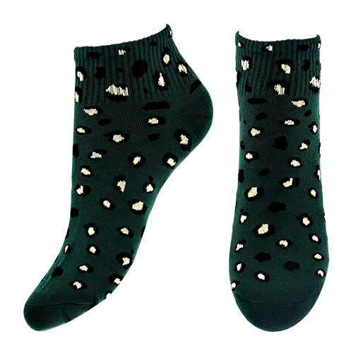 Носки женские SOCKS LEOPARD dark green р-р единый